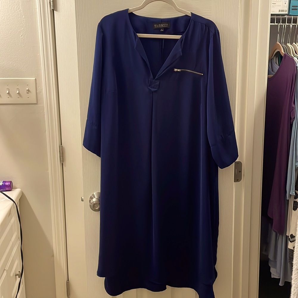 ELOQUII Navy shift dress size 18